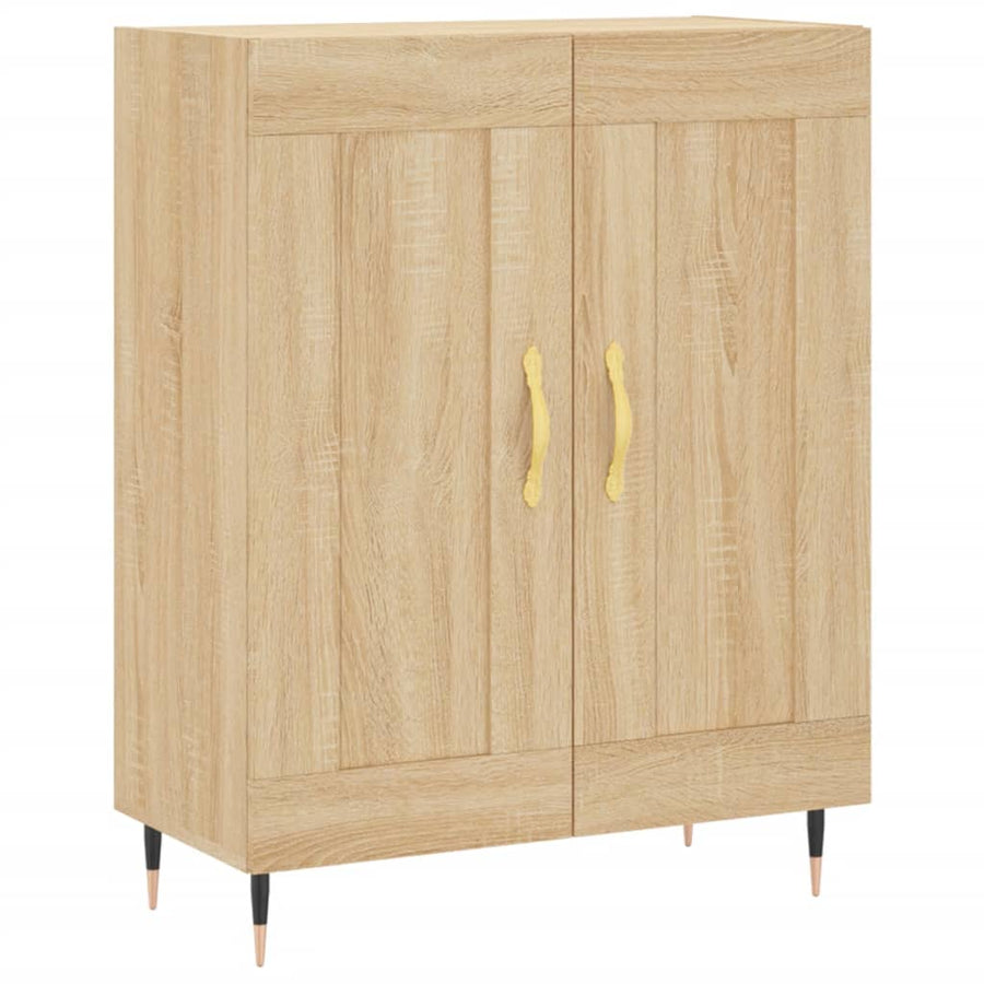 Hoge Kast 69,5X34X180 Cm Bewerkt Hout Kleurig Sonoma eiken