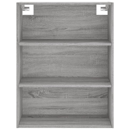 Hoge Kast 69,5X34X180 Cm Bewerkt Hout Eikenkleurig Grijs sonoma