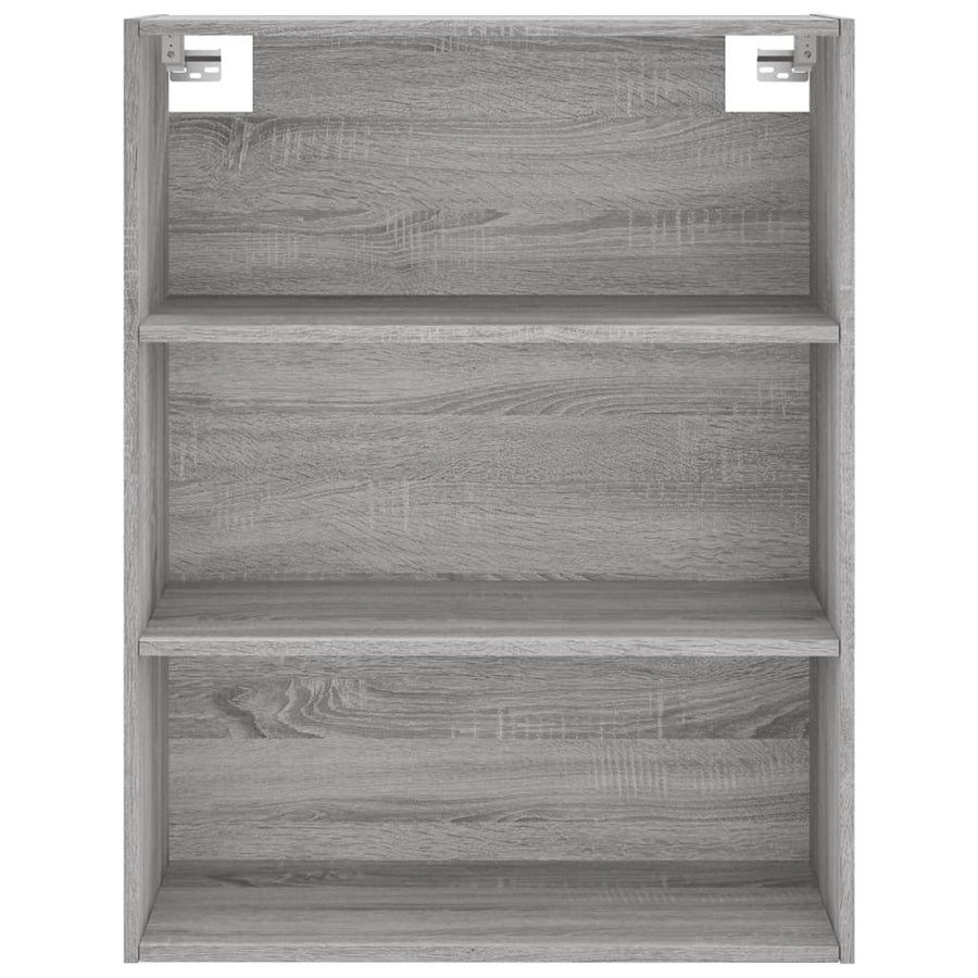 Hoge Kast 69,5X34X180 Cm Bewerkt Hout Eikenkleurig Grijs sonoma
