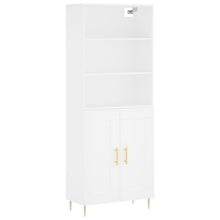 Hoge Kast 69,5X34X180 Cm Bewerkt Hout Wit