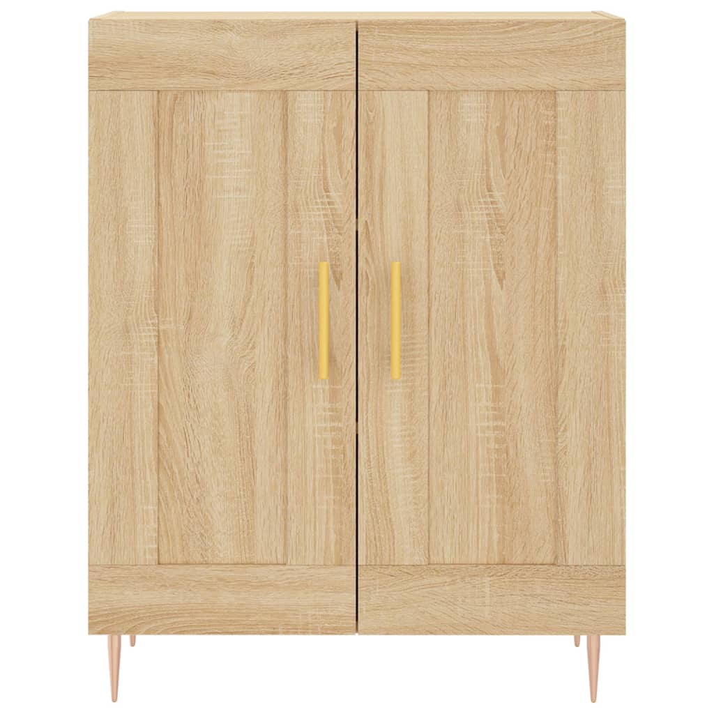 Hoge Kast 69,5X34X180 Cm Bewerkt Hout Sonoma Eikenkleurig
