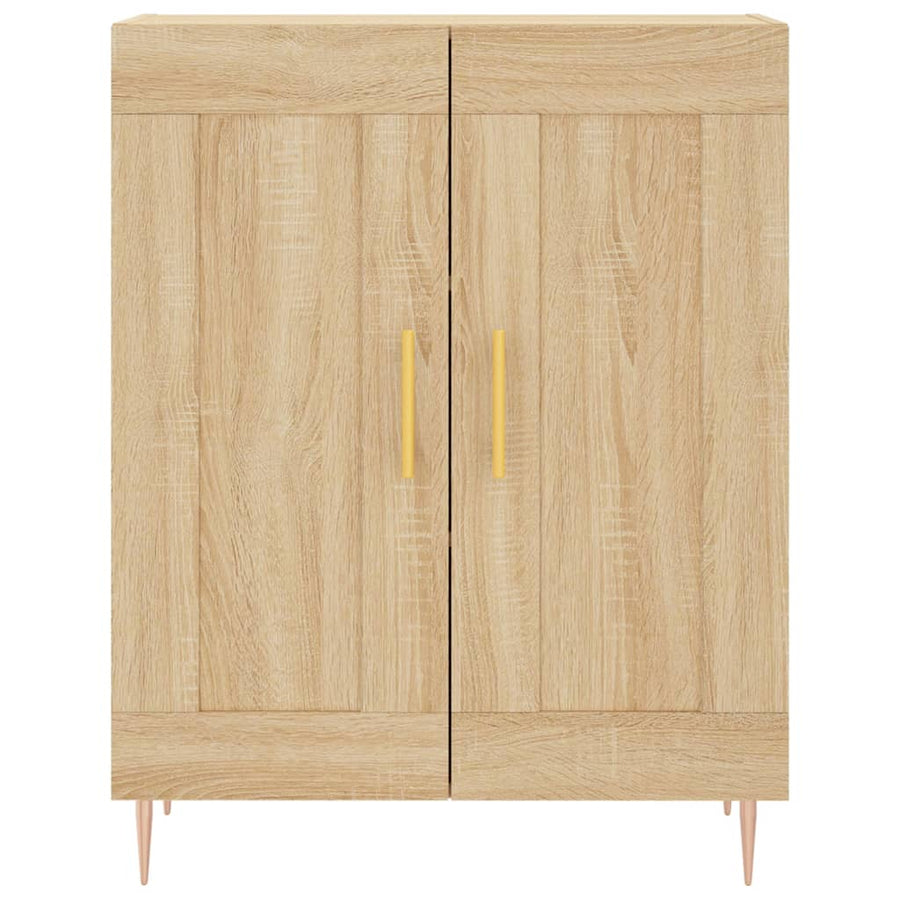 Hoge Kast 69,5X34X180 Cm Bewerkt Hout Sonoma Eikenkleurig