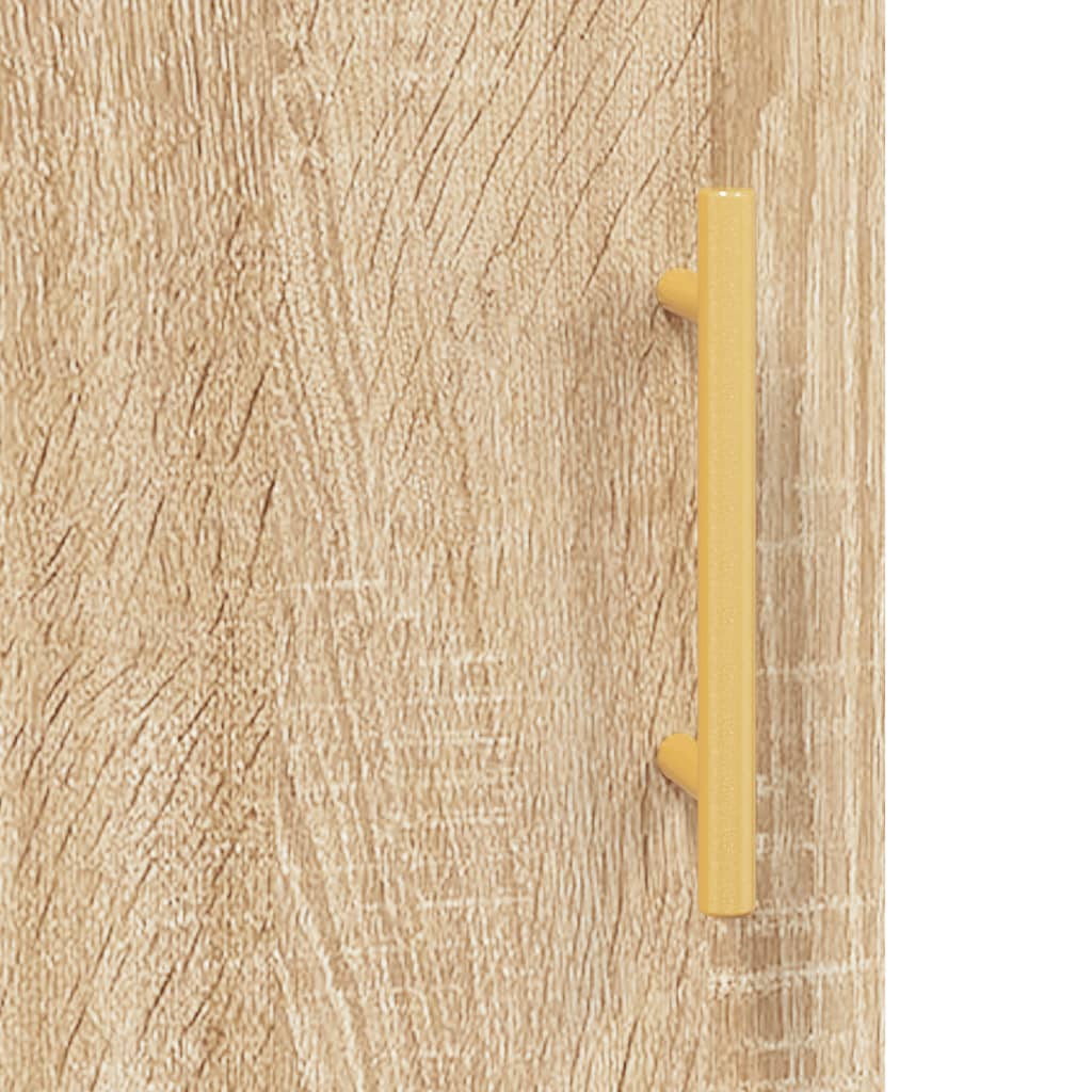 Hoge Kast 69,5X34X180 Cm Bewerkt Hout Sonoma Eikenkleurig