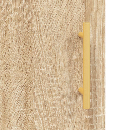 Hoge Kast 69,5X34X180 Cm Bewerkt Hout Sonoma Eikenkleurig