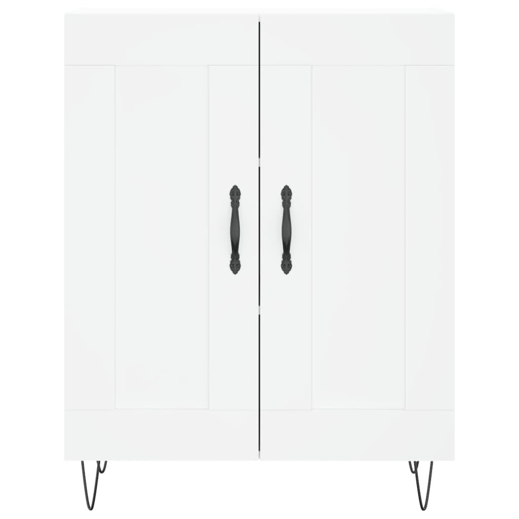 Hoge Kast 69,5X34X180 Cm Bewerkt Hout Wit