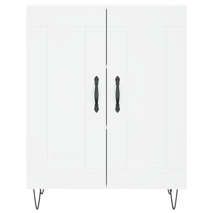 Hoge Kast 69,5X34X180 Cm Bewerkt Hout Wit