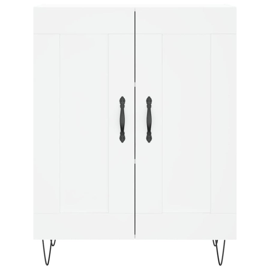 Hoge Kast 69,5X34X180 Cm Bewerkt Hout Wit