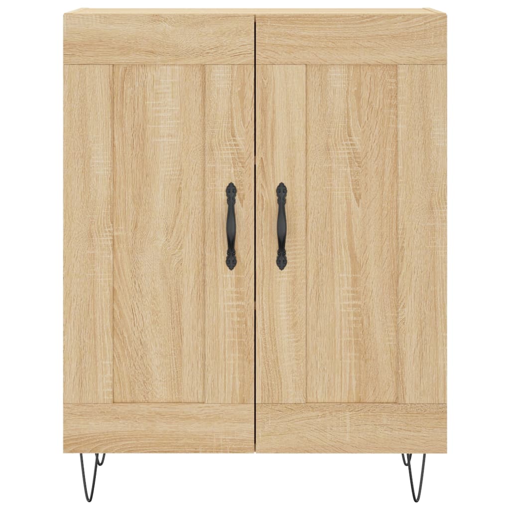 Hoge Kast 69,5X34X180 Cm Bewerkt Hout Kleurig Sonoma eiken