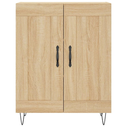 Hoge Kast 69,5X34X180 Cm Bewerkt Hout Kleurig Sonoma eiken