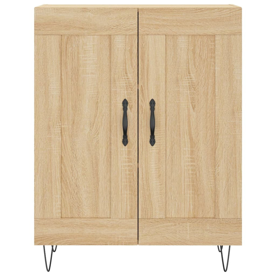 Hoge Kast 69,5X34X180 Cm Bewerkt Hout Kleurig Sonoma eiken