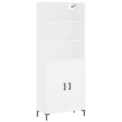 Hoge Kast 69,5X34X180 Cm Bewerkt Hout Wit