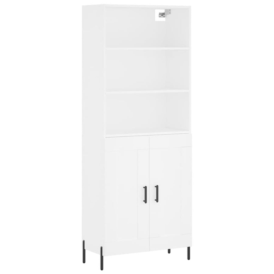 Hoge Kast 69,5X34X180 Cm Bewerkt Hout Wit