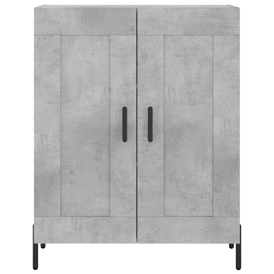 Hoge Kast 69,5X34X180 Cm Bewerkt Hout Betongrijs