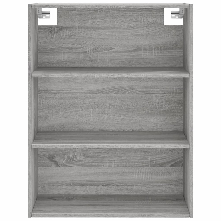 Hoge Kast 69,5X34X180 Cm Bewerkt Hout Eikenkleurig Grijs sonoma