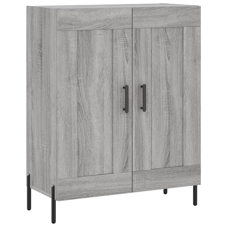 Hoge Kast 69,5X34X180 Cm Bewerkt Hout Eikenkleurig Grijs sonoma