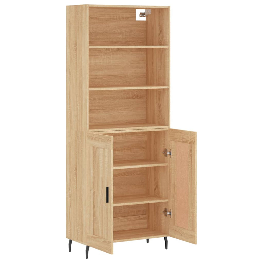 Hoge Kast 69,5X34X180 Cm Bewerkt Hout Kleurig Sonoma eiken
