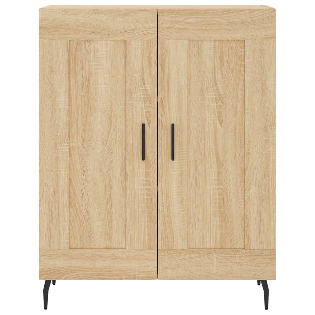 Hoge Kast 69,5X34X180 Cm Bewerkt Hout Kleurig Sonoma eiken