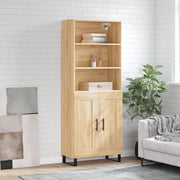 Hoge kast 69,5x34x180 cm bewerkt hout sonoma eiken
