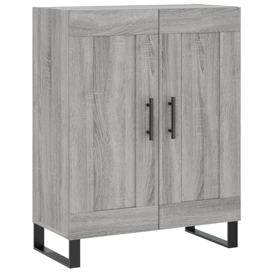 Hoge Kast 69,5X34X180 Cm Bewerkt Hout Eikenkleurig Grijs sonoma