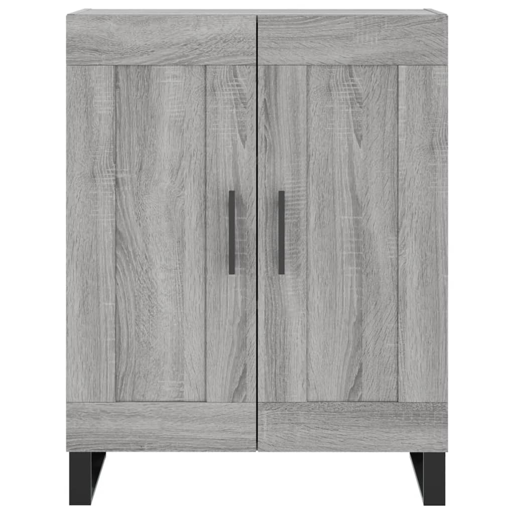 Hoge Kast 69,5X34X180 Cm Bewerkt Hout Eikenkleurig Grijs sonoma