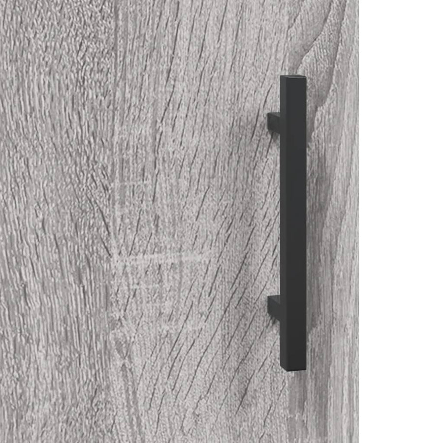 Hoge Kast 69,5X34X180 Cm Bewerkt Hout Eikenkleurig Grijs sonoma