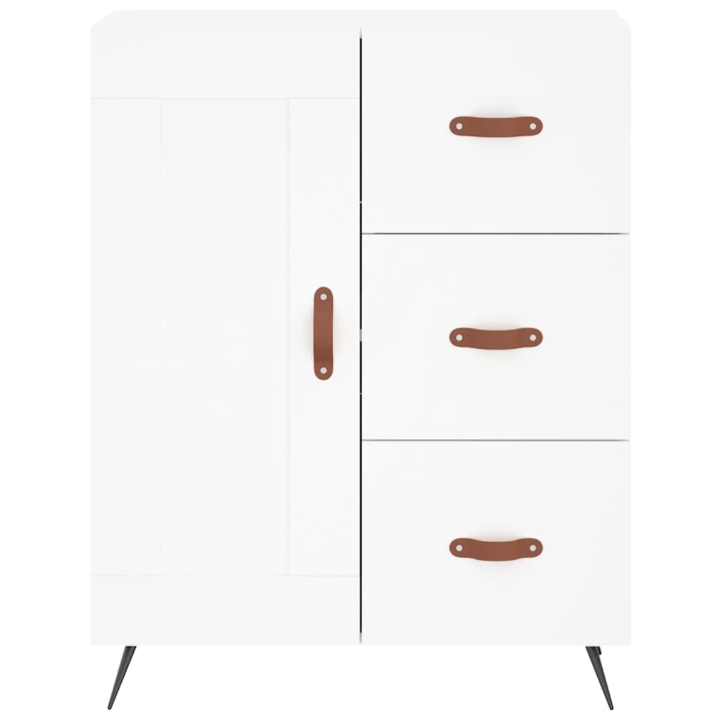 Hoge Kast 69,5X34X180 Cm Bewerkt Hout Wit