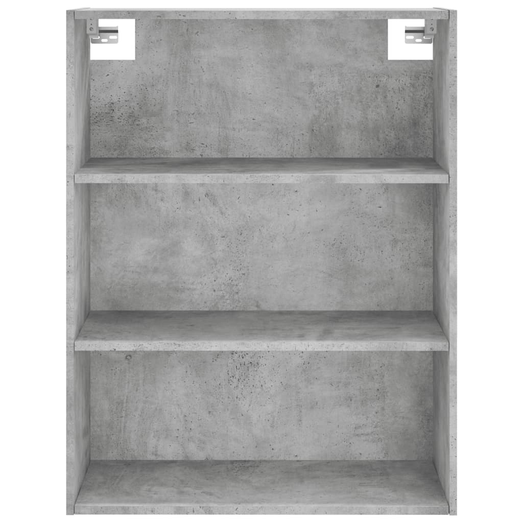 Hoge Kast 69,5X34X180 Cm Bewerkt Hout Betongrijs