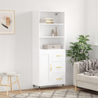 Tall cabinet 69.5x34x180 cm engineered wood white
