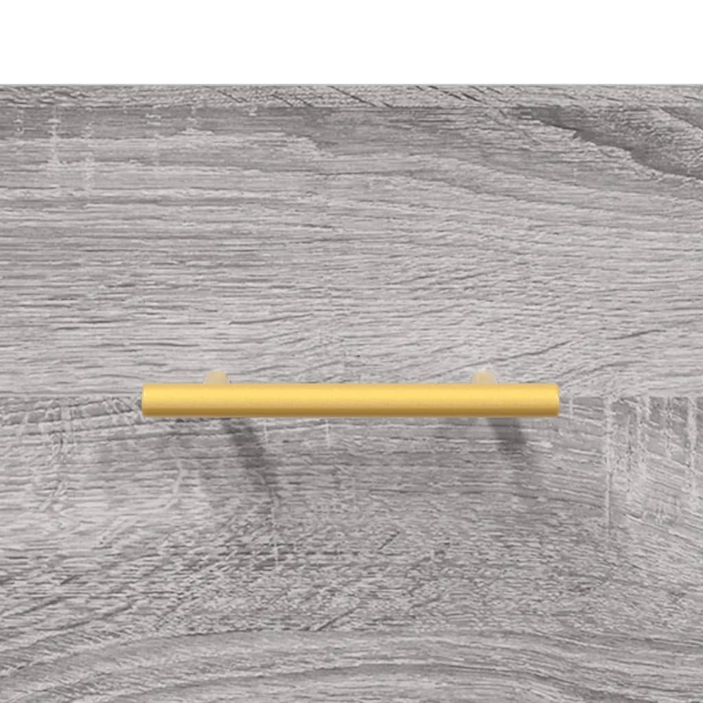 Hoge Kast 69,5X34X180 Cm Bewerkt Hout Eikenkleurig 1