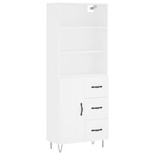Hoge Kast 69,5X34X180 Cm Bewerkt Hout Wit