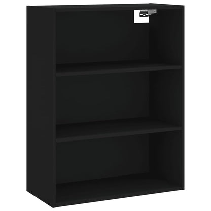 Hoge Kast 69,5X34X180 Cm Bewerkt Hout Zwart