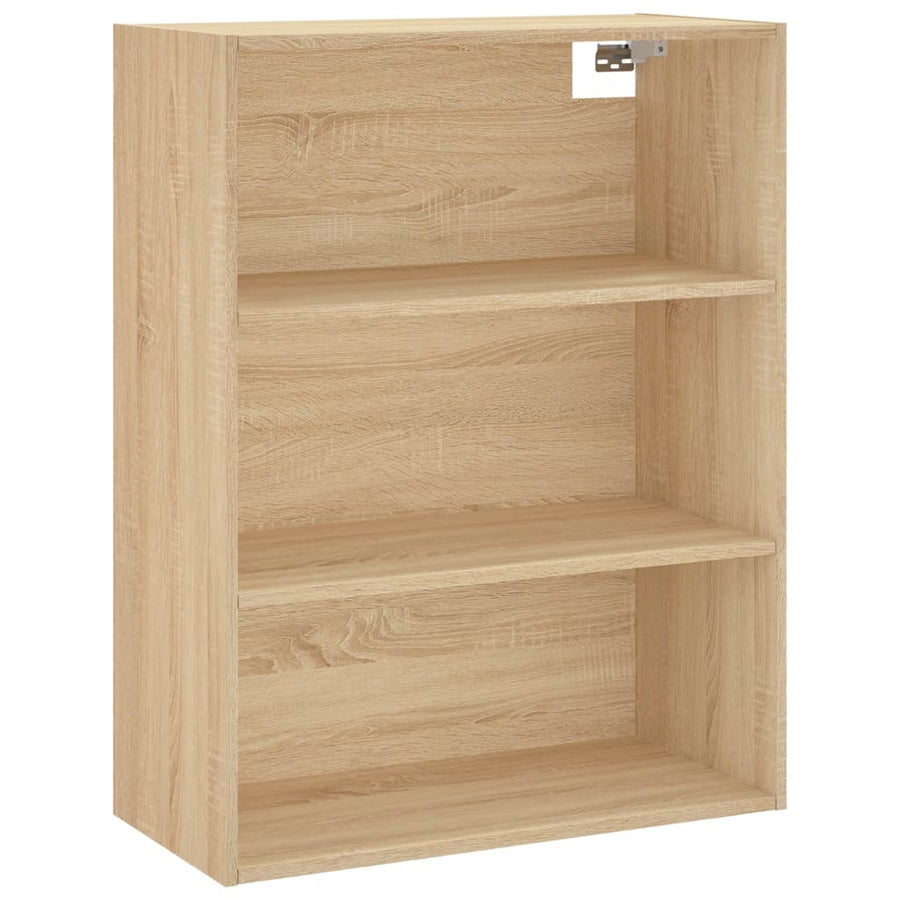 Hoge Kast 69,5X34X180 Cm Bewerkt Hout Kleurig Sonoma eiken