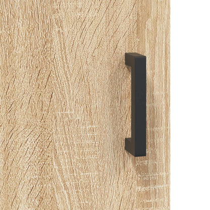 Hoge Kast 69,5X34X180 Cm Bewerkt Hout Kleurig Sonoma eiken
