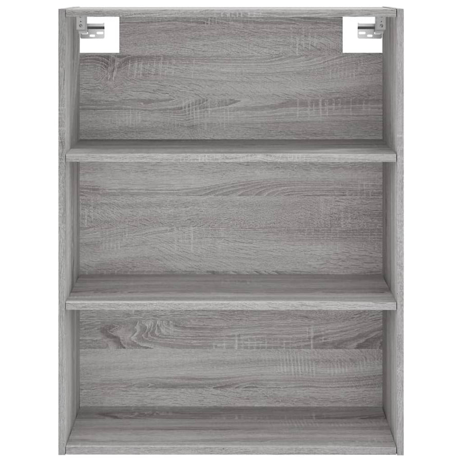 Hoge Kast 69,5X34X180 Cm Bewerkt Hout Eikenkleurig Grijs sonoma