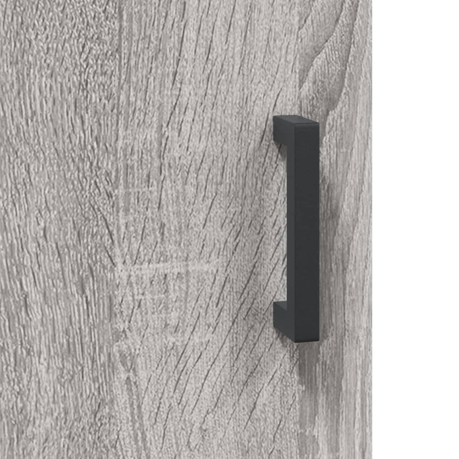 Hoge Kast 69,5X34X180 Cm Bewerkt Hout Eikenkleurig Grijs sonoma