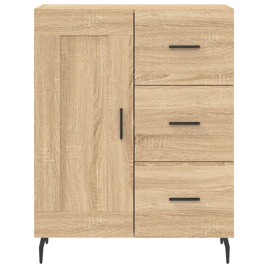 Hoge Kast 69,5X34X180 Cm Bewerkt Hout Kleurig Sonoma eiken