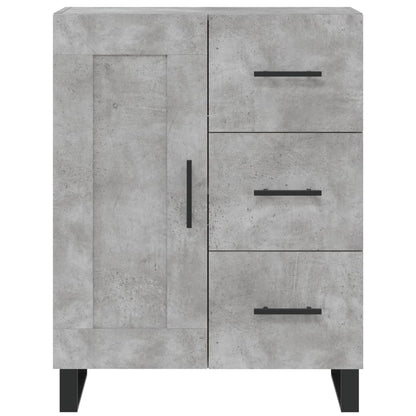 Hoge Kast 69,5X34X180 Cm Bewerkt Hout Betongrijs