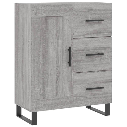 Hoge kast 69,5x34x180 cm bewerkt hout grijs sonoma eikenkleurig