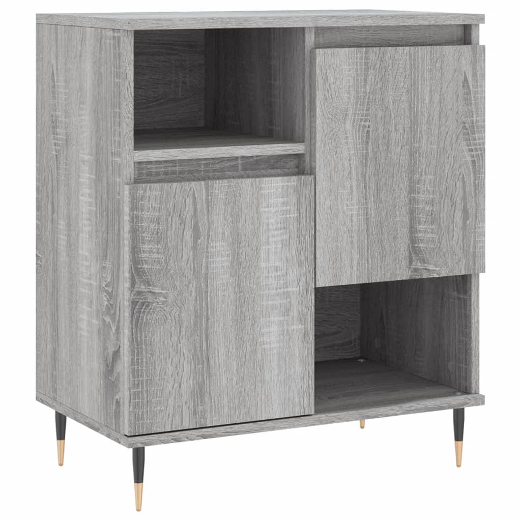 Dressoirs 2 St Bewerkt Hout Grijs Sonoma Eikenkleurig