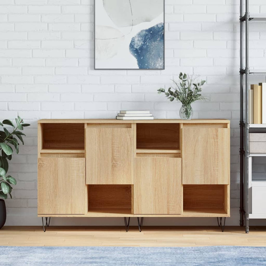 Dressoirs 2 St Bewerkt Hout Sonoma Eikenkleurig