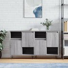 Sideboards 2 pcs distressed wood gray Sonoma oak effect