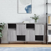 Sideboards 2 pcs distressed wood gray Sonoma oak effect