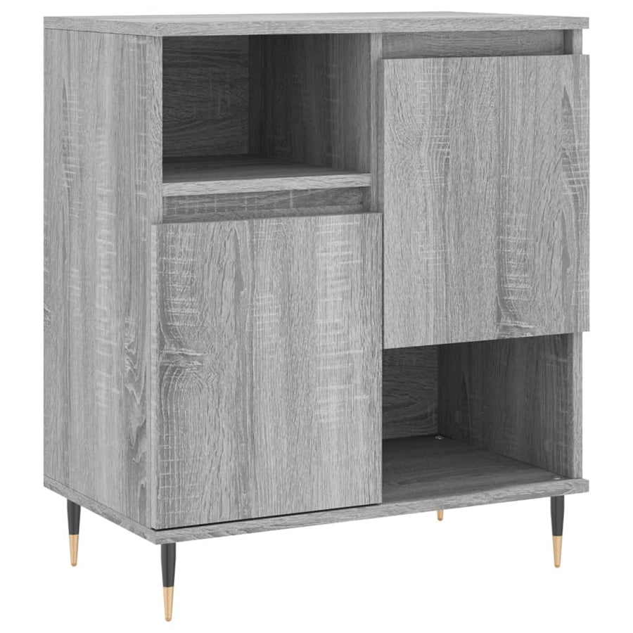 Dressoirs 3 St Bewerkt Hout Grijs Sonoma Eikenkleurig