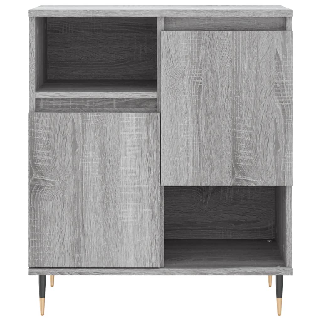 Dressoirs 3 St Bewerkt Hout Grijs Sonoma Eikenkleurig
