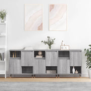 Sideboards 3 pcs engineered wood grey Sonoma oak colour