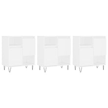 Dressoirs 3 St Bewerkt Hout Wit