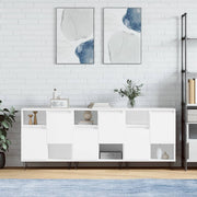 Sideboards 3 pc carved wood white