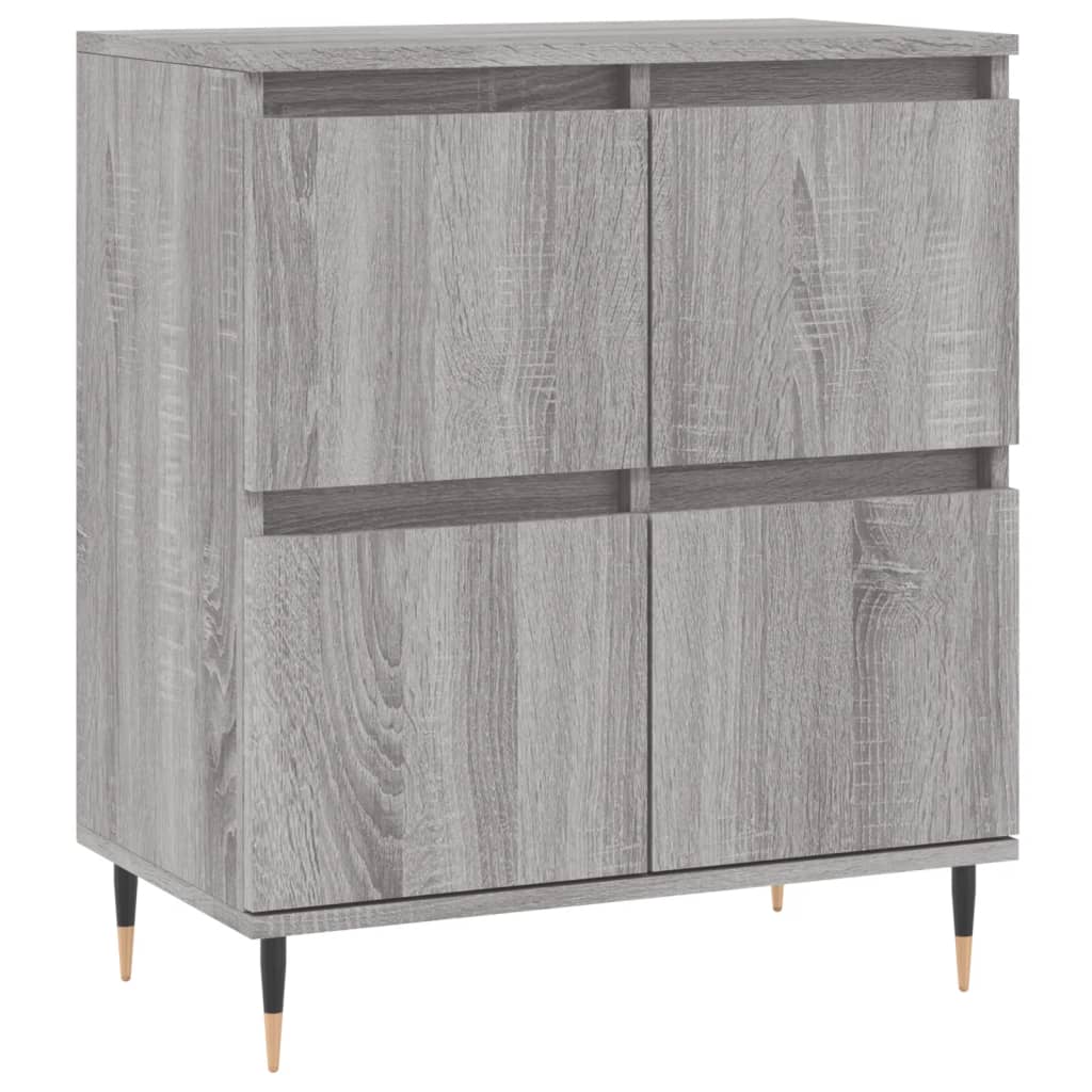 Dressoirs 2 St Bewerkt Hout Grijs Sonoma Eikenkleurig