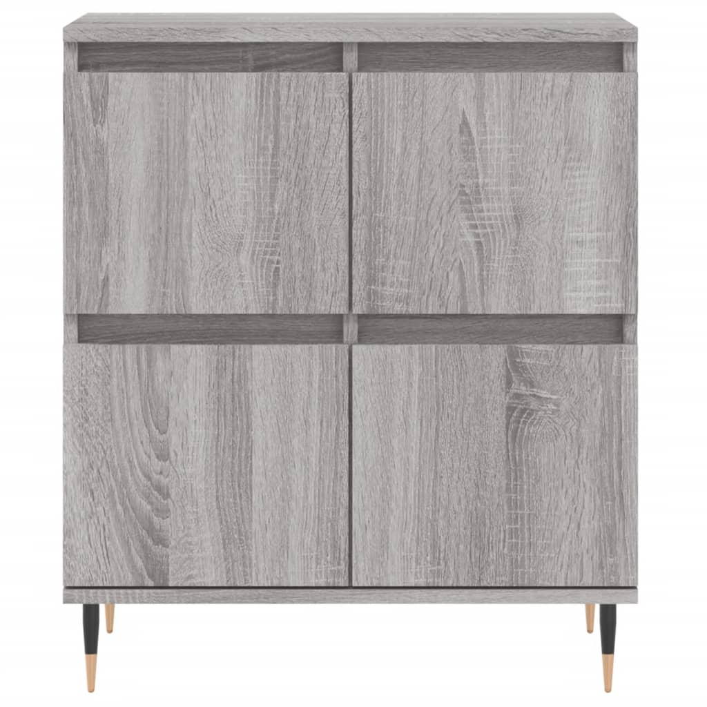 Dressoirs 2 St Bewerkt Hout Grijs Sonoma Eikenkleurig
