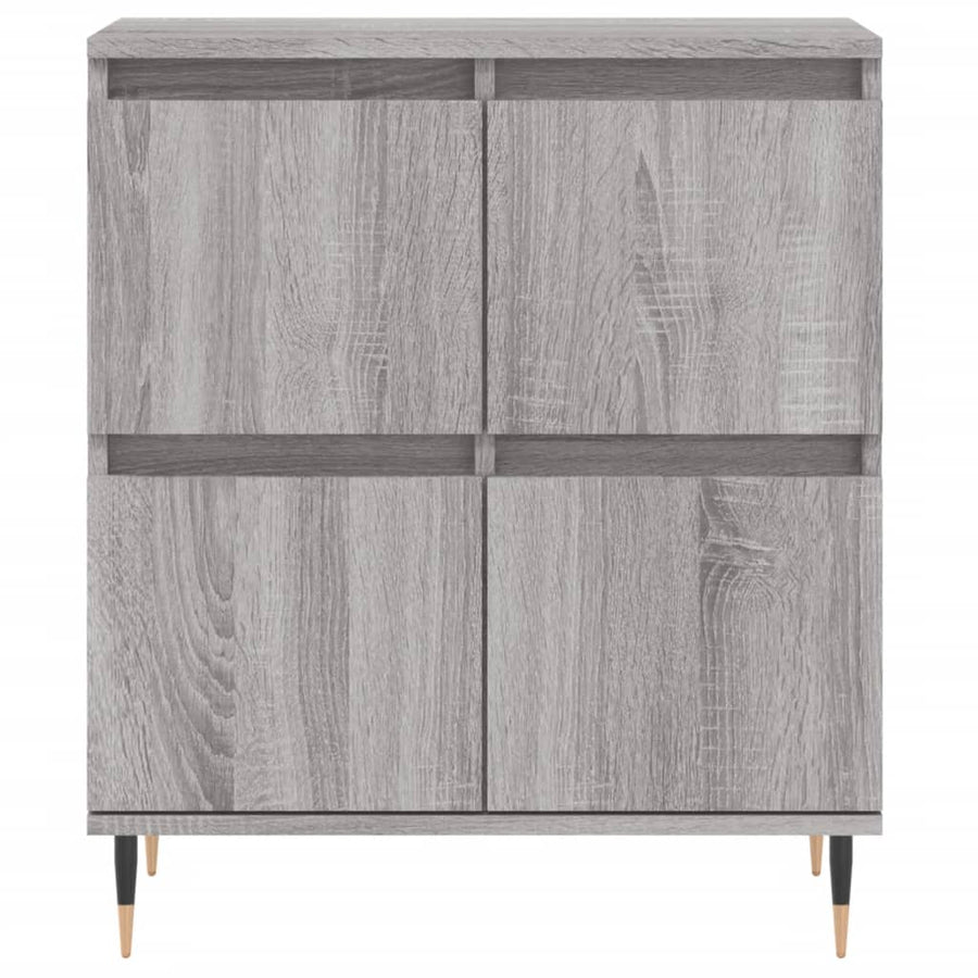 Dressoirs 2 St Bewerkt Hout Grijs Sonoma Eikenkleurig